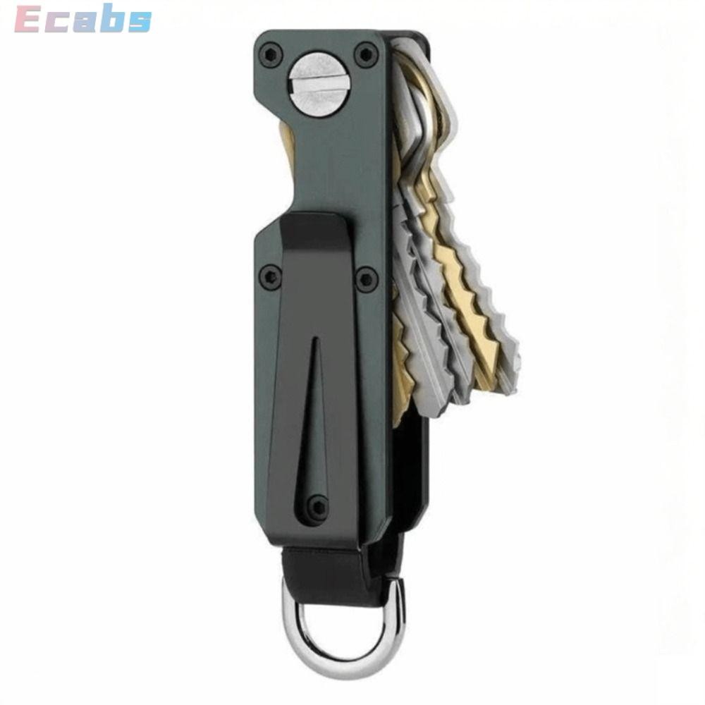 ECABS Key Organizer, Compact Holds 2-4 Keys Key Holder, Metal Keys Fob Outdoor