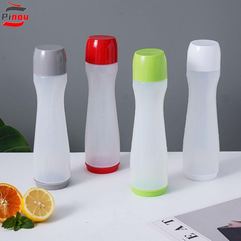 พินOU เครื่องจ่ายแพนเค้กพร้อมฝาปิดขวดผสมแป้งความจุขนาดใหญ่อุปกรณ์ครัวพลาสติก 700 มล. ขวดที่มองเห็นได