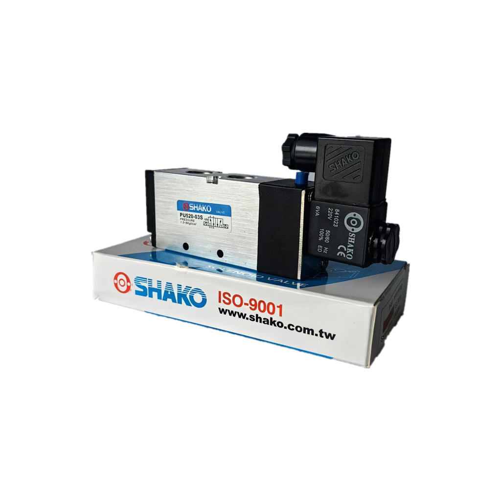 โซลินอยด์วาล์ว PU520-03S/PU520-02S/PU520-04S Two-Position Five-Way Check Valve 24V