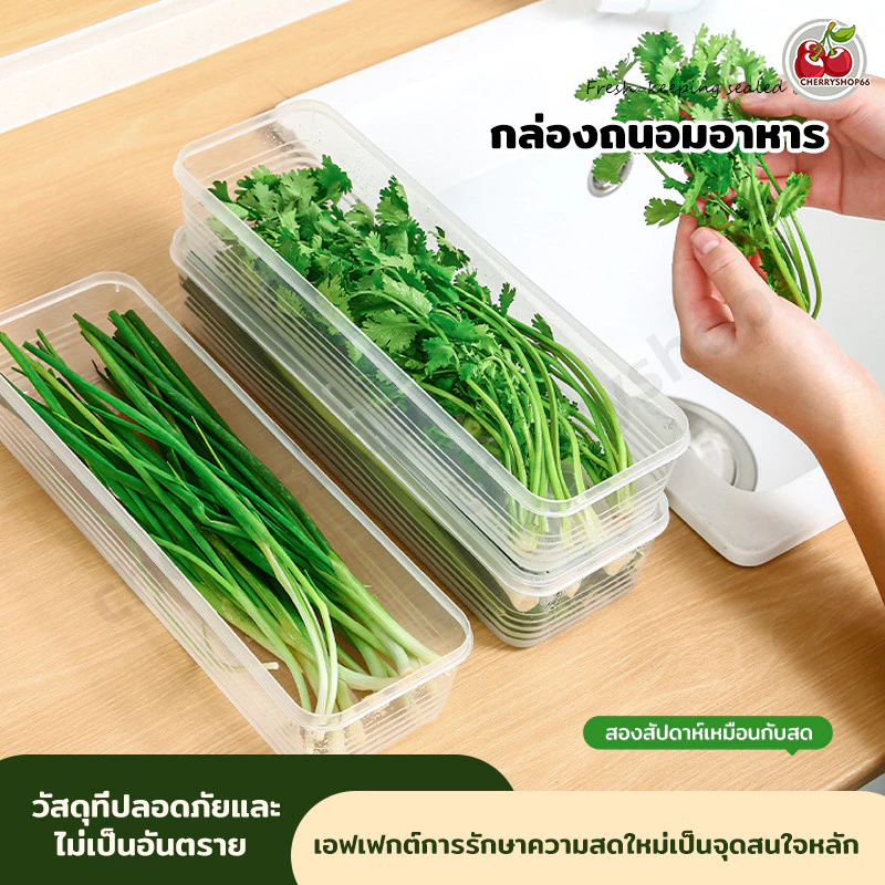 กล่องถนอมอาหาร กล่องเก็บของใส กล่องเก็บอาหารในตู้เย็นทำจากวัสดุ PP กล่องเก็บของอเนกประสงค์ ครัว