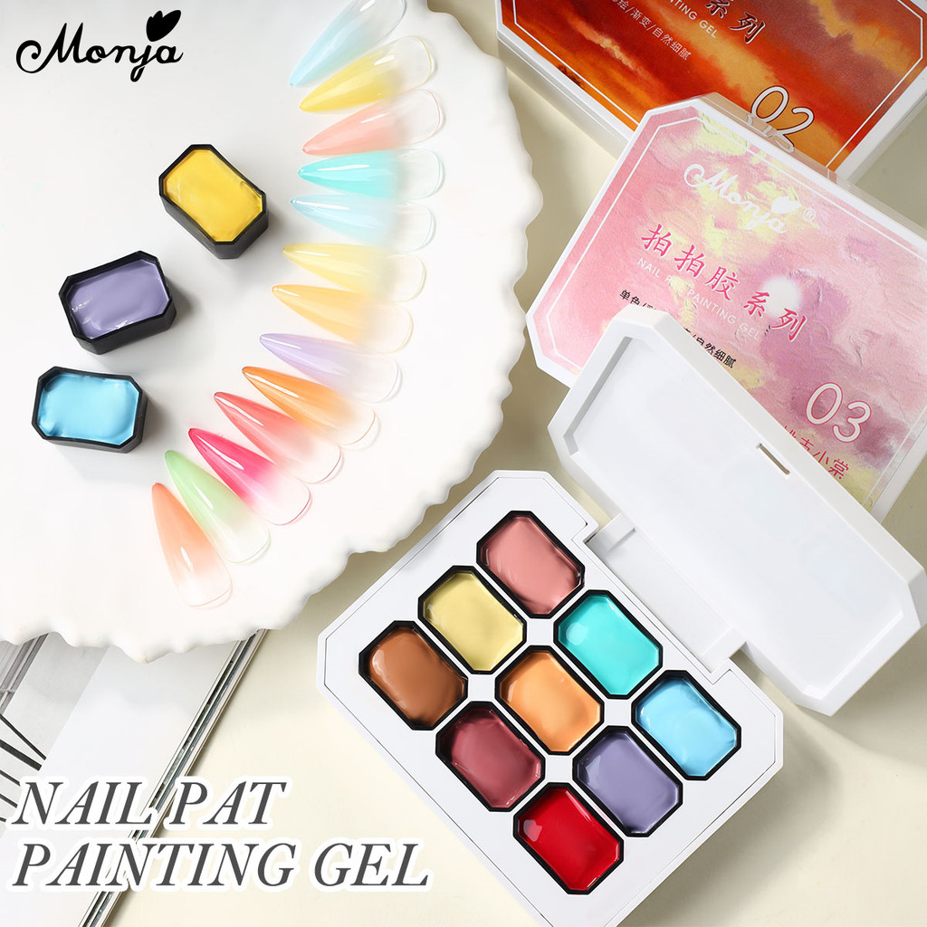 Monja ศิลปะเล็บ Nail Art UV Gel Polish Pat ภาพวาดวาด 9 สี Palette Gradient เปลี่ยน Soak Off rainbow ราคา ถูกที่สุด ดีลบีเคเค แกลเลอรีภาพที่ 8