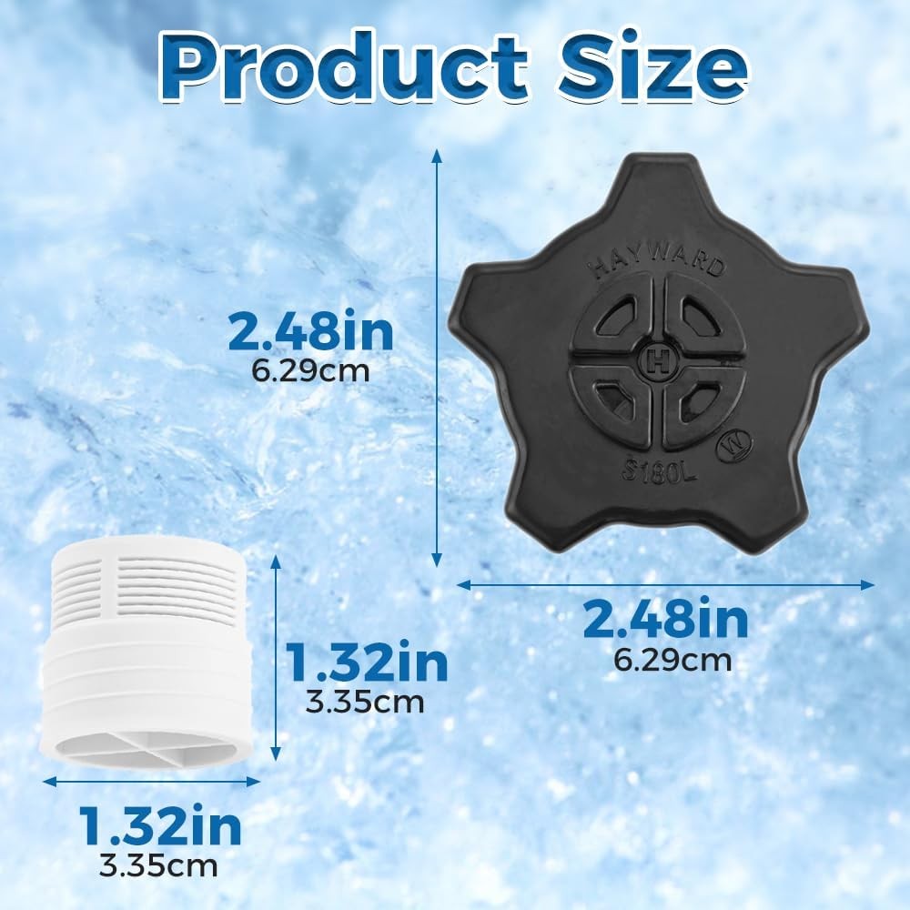 3PCS SX180LA ตัวกรองท่อระบายน้ําชุดหมวกใช้งานร่วมกับ Hayward SX180LA Pro-Series S310T2 S270T2 S310T2