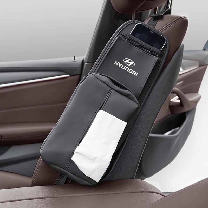 รถที่นั่งด้านข้างแขวนกระเป๋า Multi-Pocket Organizer สําหรับ Hyundai Tucson I30 Santafe Accent Kona Elantra Getz IX35 I20