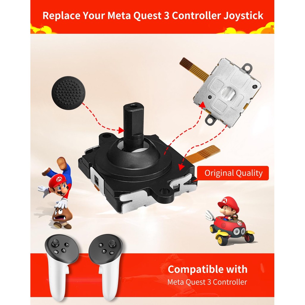 ชุดเปลี่ยนจอยสติ๊กสําหรับ Oculus Quest 3 Controller/ Meta Quest 3 Controller(11 in one), อุปกรณ์เสริ