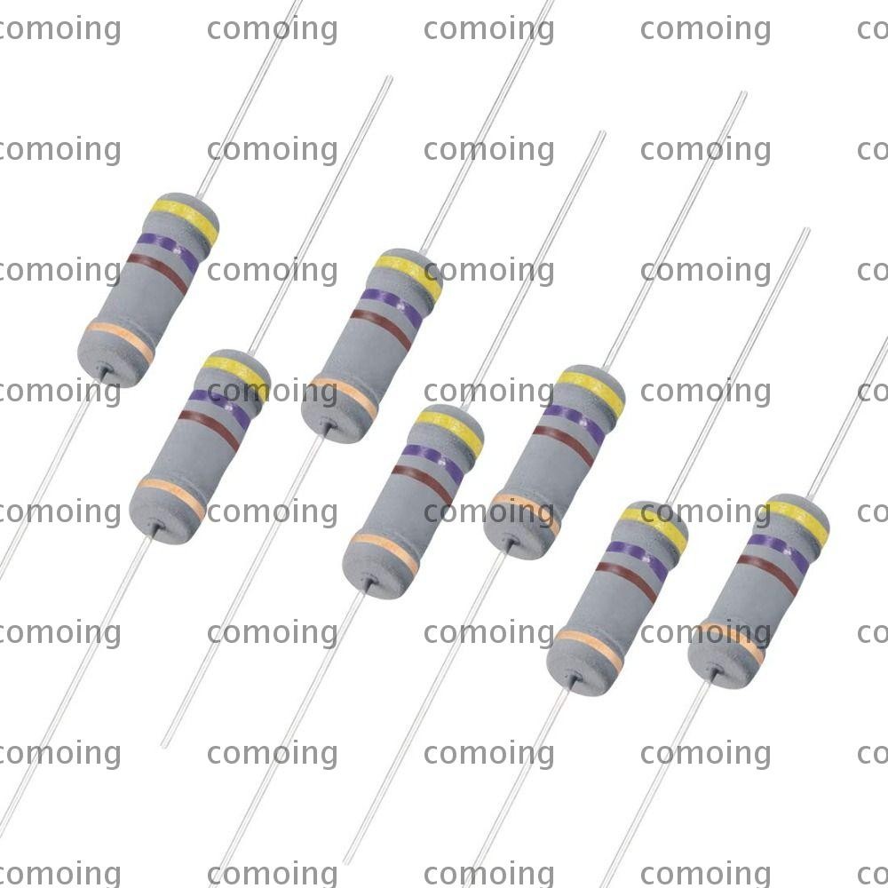ตัวต้านทาน COMOING 470 Ohm, 4 Bands 2W, Easy to us ตัวต้านทานฟิล์มคาร์บอน 5% Tolerance สําหรับ DIY โ