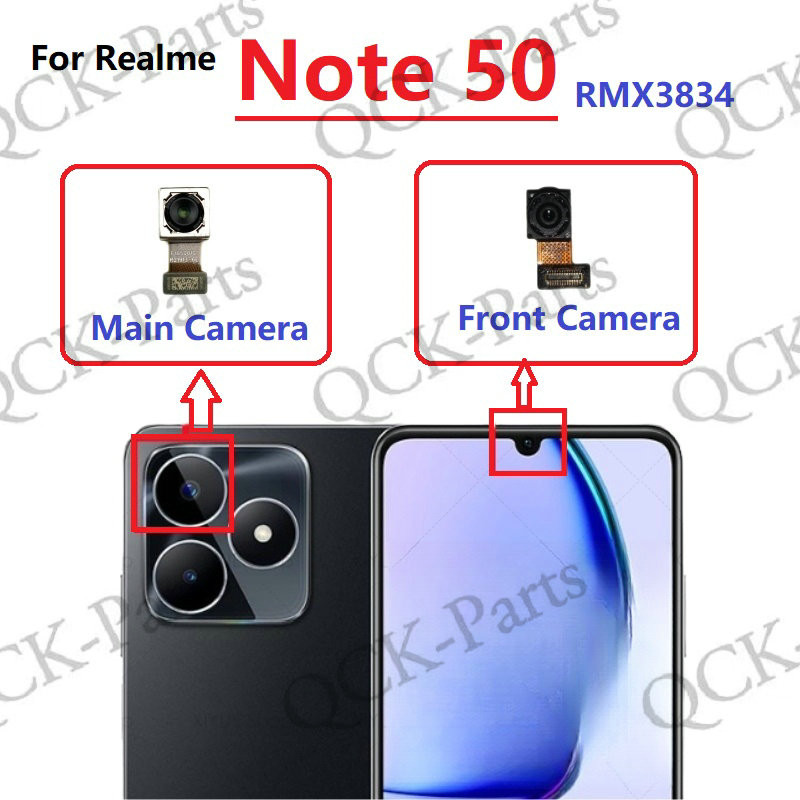 สําหรับ OPPO Realme Note 50 กล้องหน้าสําหรับ Realme note 50 RMX3834 กล้องหลัง