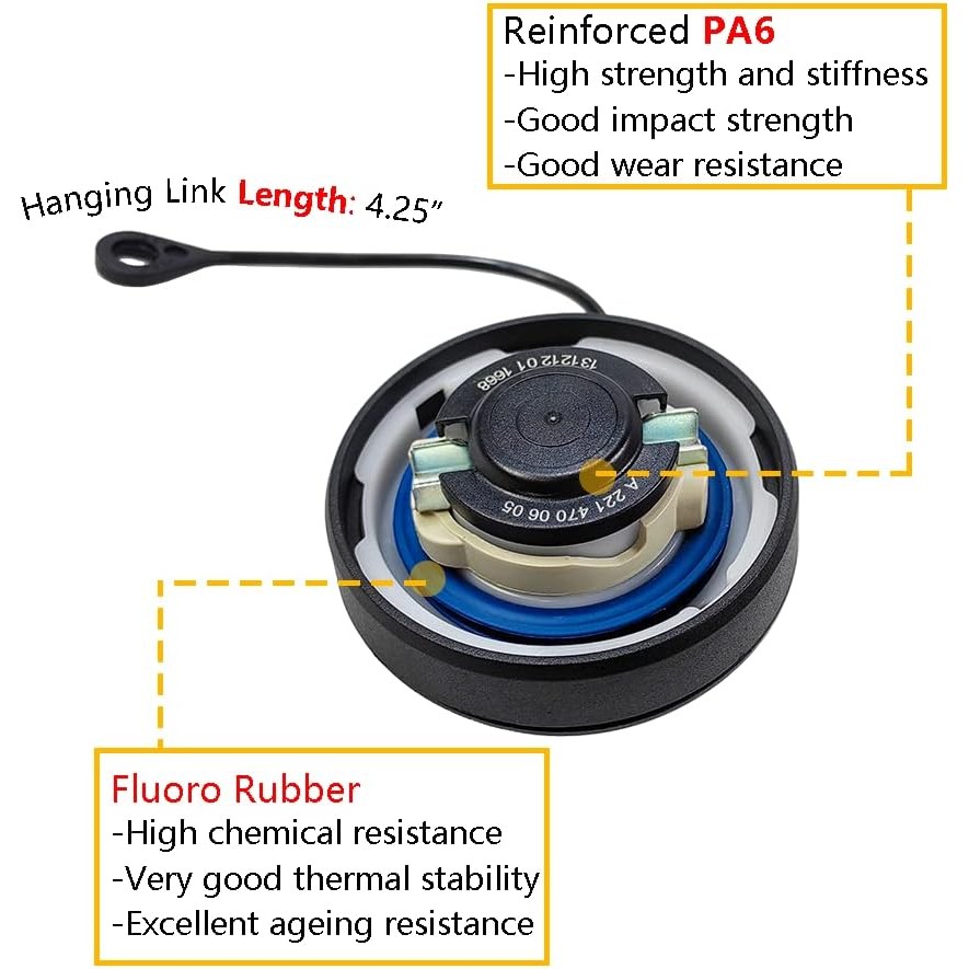 หมวกแก็ส ฝาถังน้ํามันเชื้อเพลิง | Fit สําหรับ Mercedes Benz C250 C300 C350 CL550 CL600 CLK350 CLS550