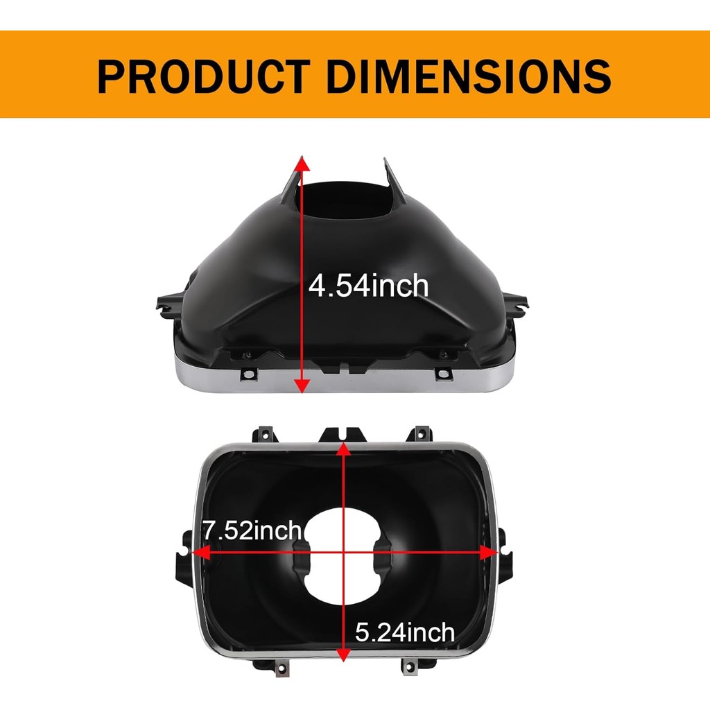 42437 ไฟหน้าชุดติดตั้งถังสําหรับ 5 x 7 ไฟหน้าเหมาะสําหรับ GMC/ Chevrolet/ Oldsmobile/ Buick/ Pontiac
