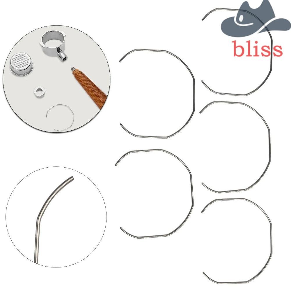 BLISS Coffee Portafilter ตะกร้าฤดูใบไม้ผลิ,เงิน 304 สแตนเลสฤดูใบไม้ผลิคลิปลวด,จับอุปกรณ์เสริมสะดวกทน