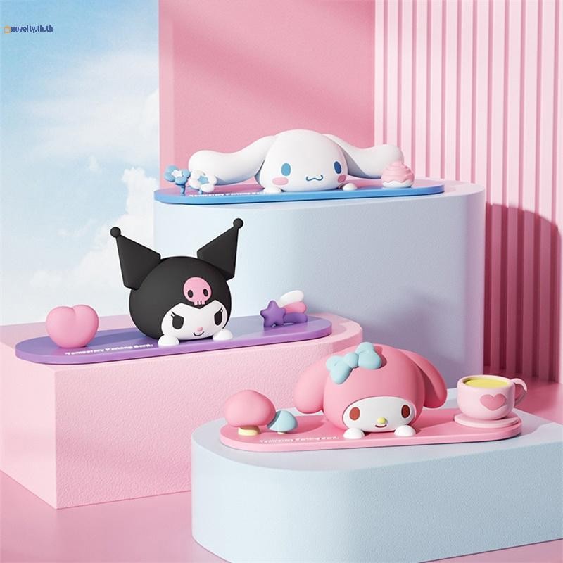 NLY Kawaii Sanrio Kuromi รถตกแต่งภายในอะนิเมะ My Melody Cinnamoroll คอนโซลกลางเครื่องประดับสําหรับรถยนต์จัดแต่งทรงผมและของขวัญ N