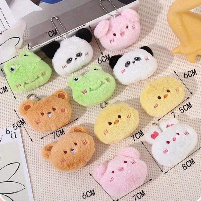 Candyพวงกุญแจ จี้ตุ๊กตาการ์ตูนสัตว์ กระต่าย แพนด้าน่ารัก แบบนิ่ม