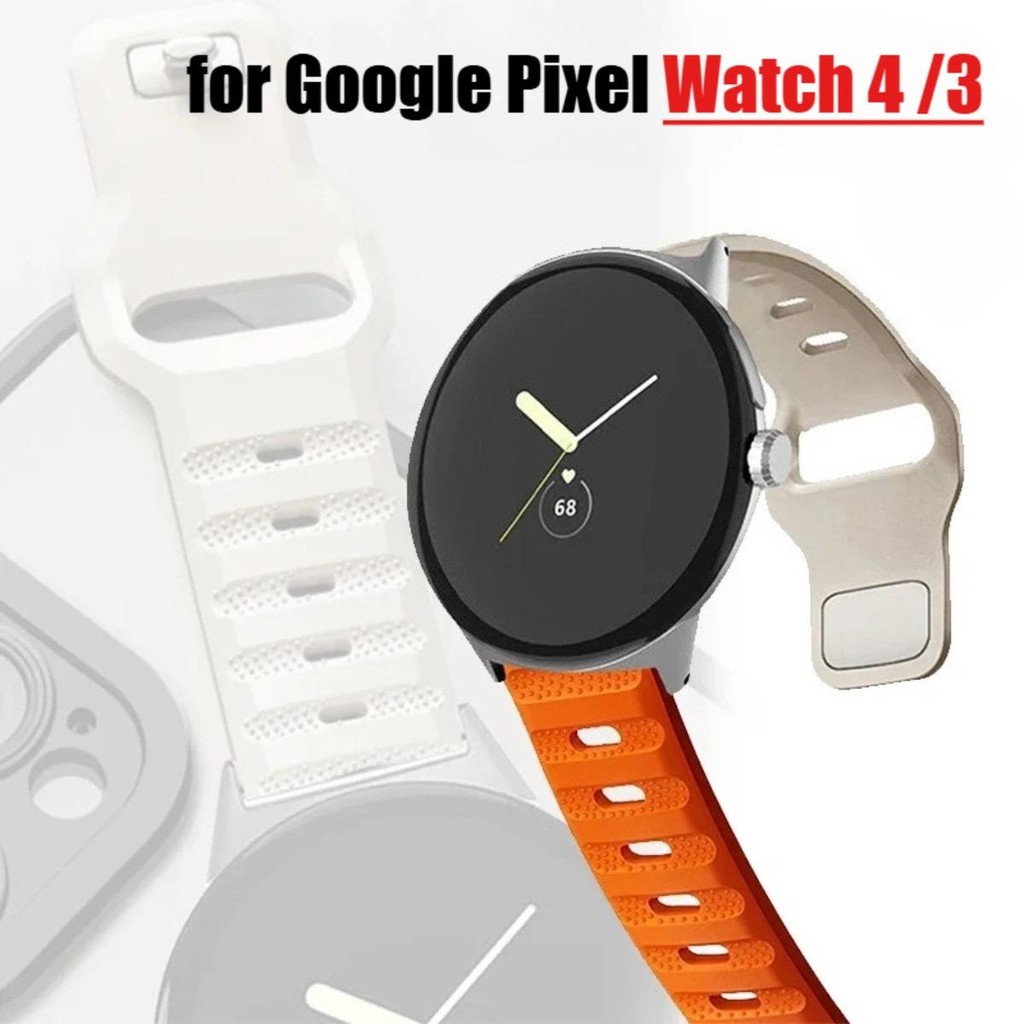 ซิลิโคนกีฬาสําหรับ Google Pixel นาฬิกา 4 45/41 มม.นาฬิกา 3 41/45 มม.สร้อยข้อมือ Correa อุปกรณ์เสริมเข็มขัดสําหรับ Pixel นาฬิกา 2/1 41 มม.Smartwatch สายรัดข้อมือ Active Band