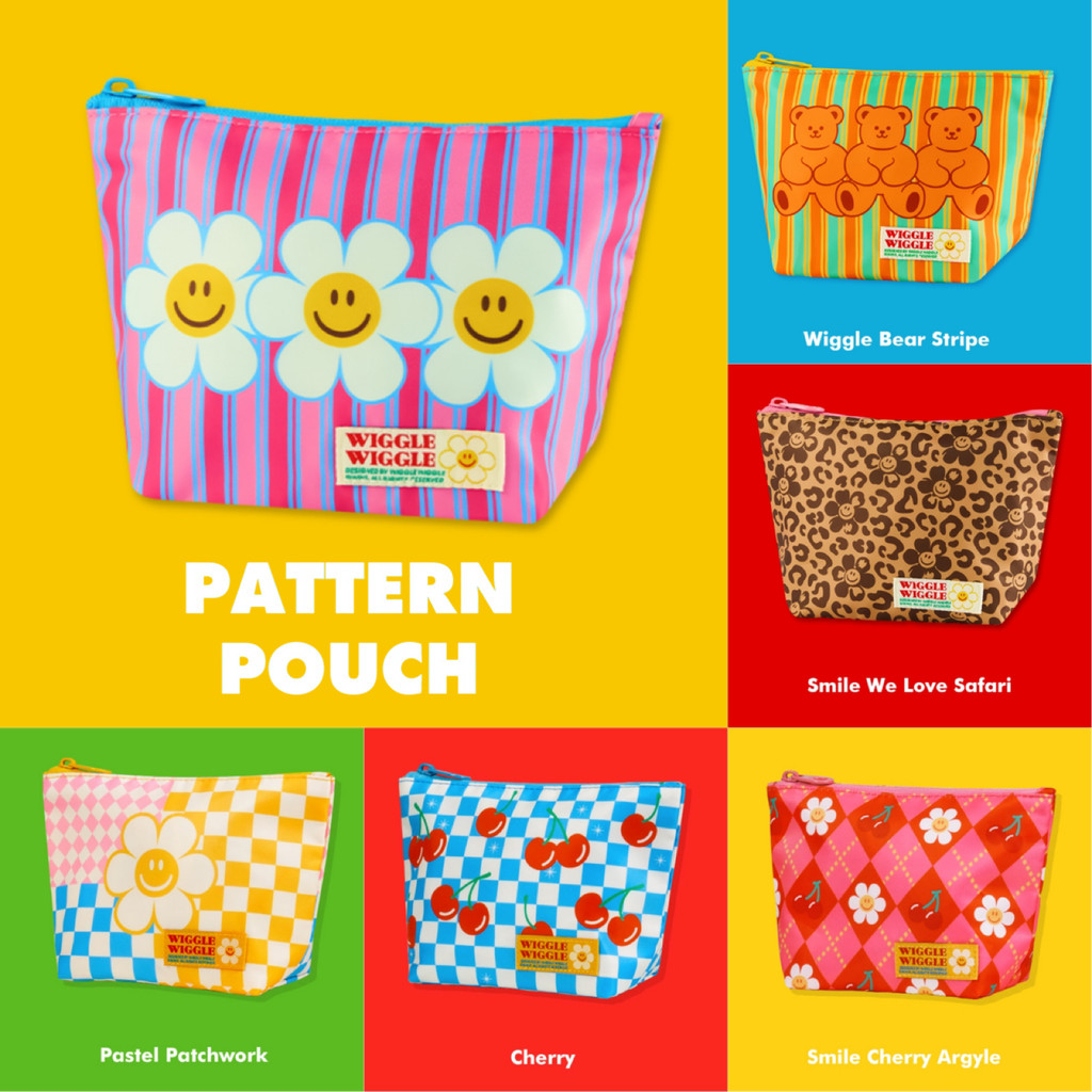 Wiggle Pattern Pouch / กระเป๋าใส่ของพิมพ์ลาย
