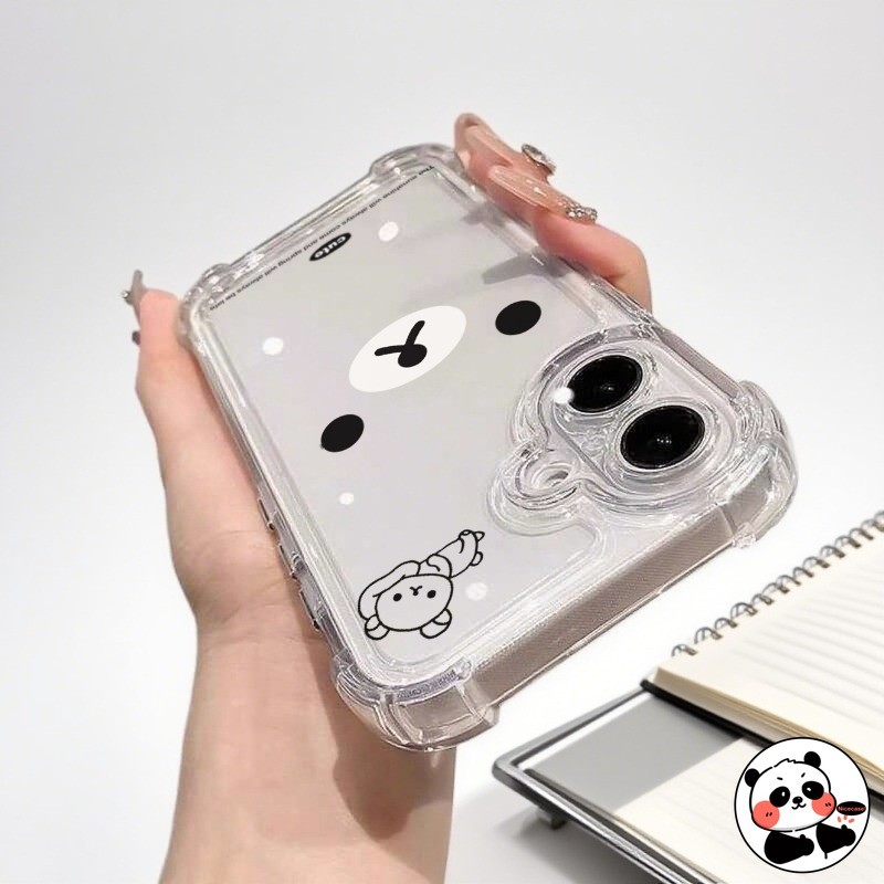 น่ารัก Rilakkuma ถุงลมนิรภัยสําหรับ Vivo V60 V50 Lite V50E V40 V30 V30E V29 V29E V27 V27E V25 V25E V23 V23E Pro Lite SE 5G 4G การ์ตูนหมีนุ่มเคสโทรศัพท์