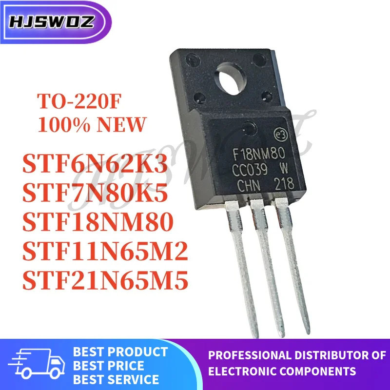 1-5PCS STF18NM80 F18NM80 STF21N65M5 F21N65M5 STF11N65M2 F11N65M2 STF6N62K3 F6N62K3 F6N62K3 F6N62K3 F