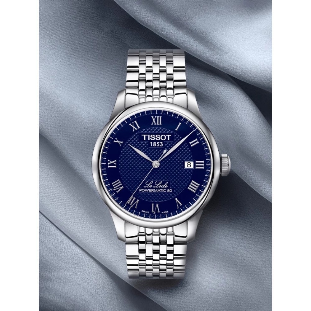 Tissot Tissot นาฬิกาผู้ชาย 1853 Leroc นาฬิกากลไกอัตโนมัติคลาสสิกธุรกิจนาฬิกากันน้ําสําหรับผู้ชาย