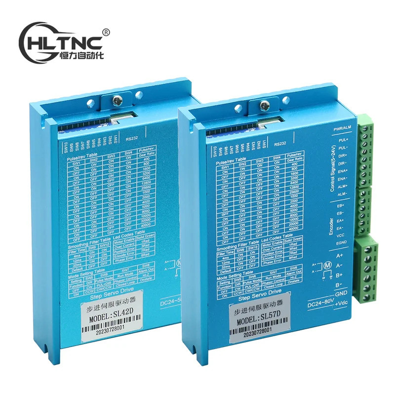 HLTNC SL42D SL57D 6A DC24V 50V Digital Step-servo Driver สําหรับ CNC ช่างแกะสลัก Nema23 Nema24 ปิด L