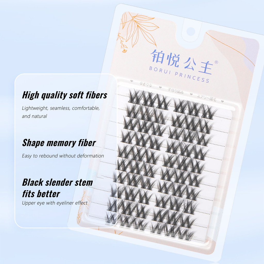 Lash Clusters Extensions คอนแทคเลนส์ Friendly Lash Clusters ยาว Wisps DIY ที่บ้าน