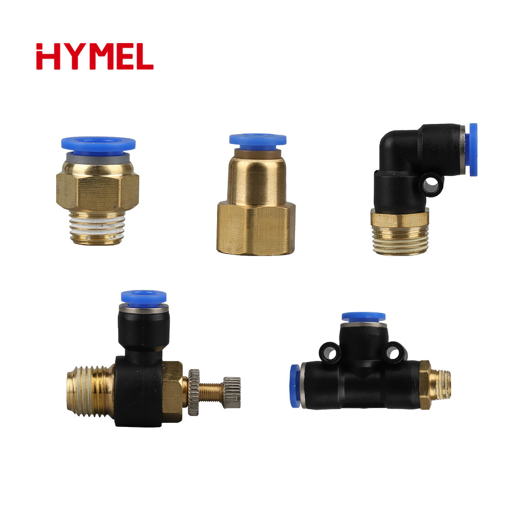 5 ชิ้น Pneumatic Air Connector Fitting PCF PL 4 มม.6 มม.8 มม.10 มม. 1/8 1/4 3/8 1/2 อุปกรณ์ท่อท่อ Quick Connectors