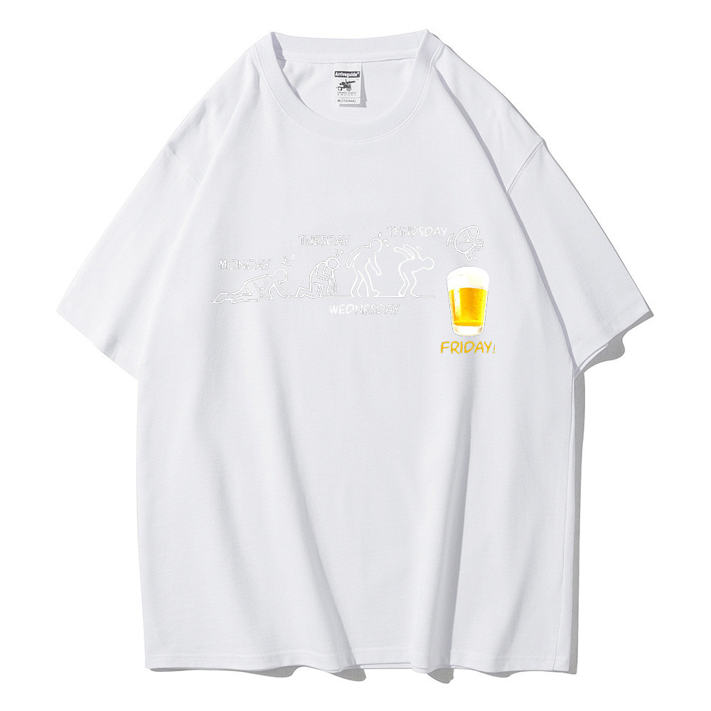 COD Come On_ Friday Beer Lovers Tshirt Men Harajuku_yyt KOSF