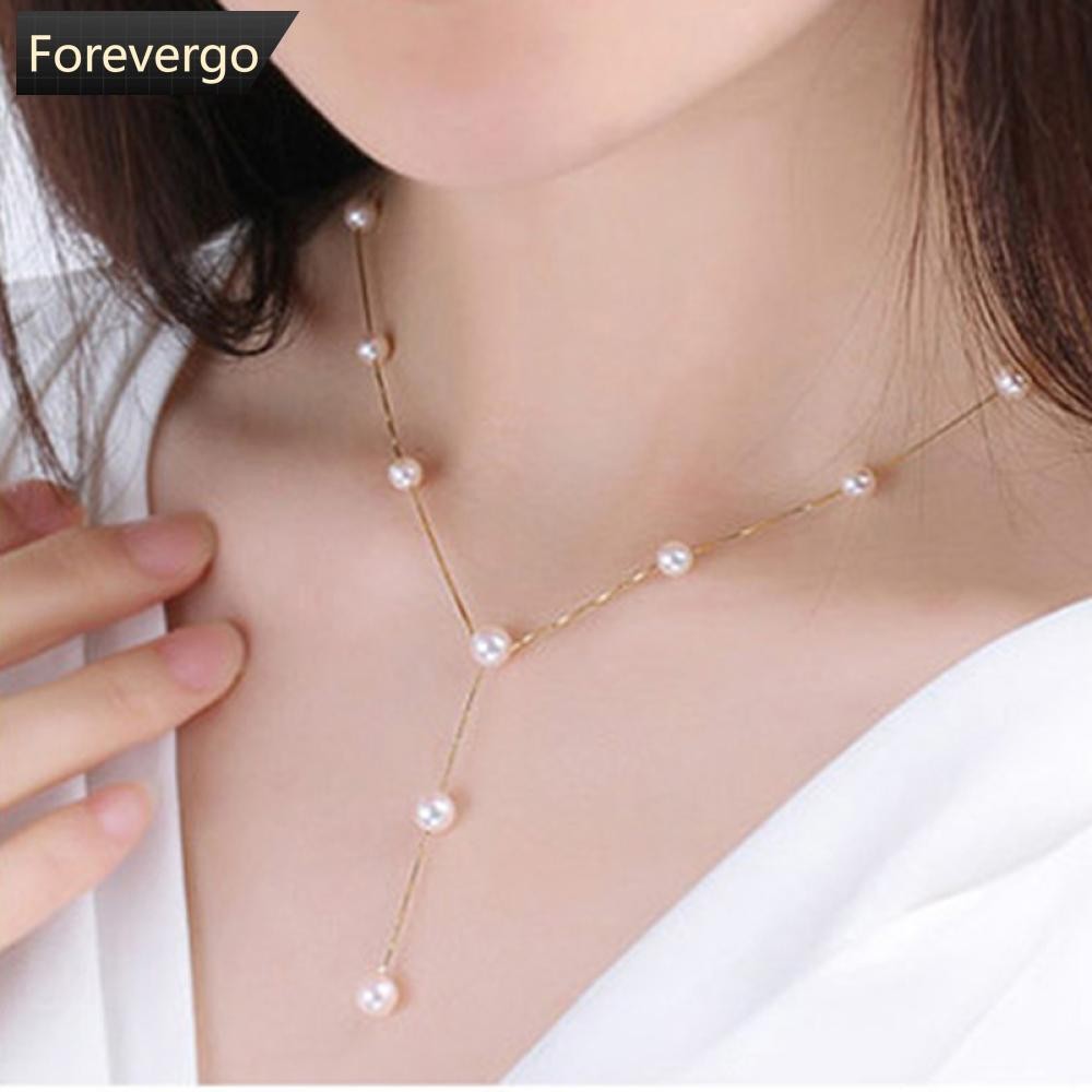 ชุดเครื่องประดับไข่มุก FVG ใหม่ สไตล์สร้อยคอมือและต่างหู เงิน/ทอง-plated สำหรับผู้หญิง