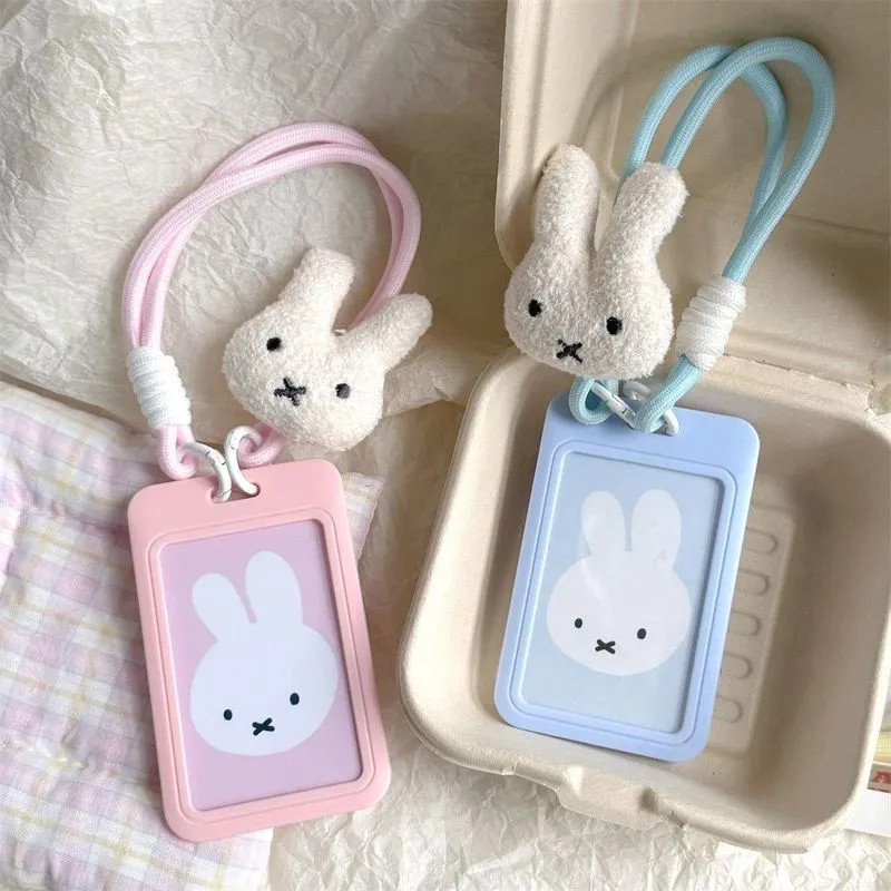 มิฟฟี่ กระต่ายสไลด์ผู้ถือบัตรข้อมือเชือกถักนักเรียนบัตรวิทยาเขตเคสป้องกัน