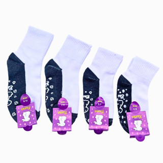 ถุงเท้านักเรียนกันลื่น 12คู่ ถุงเท้านักเรียน ข้อเท้านุ่ม สิน…