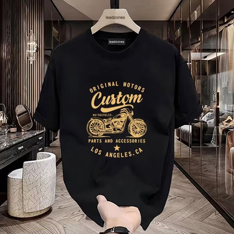 ครึ่งแขน 23 Casual Men Simple เสื้อยืดหลวมสไตล์ใหม่ใหม่ 2025 Street Wear เสื้อยืด NEW2025 อินเทรนด์แ