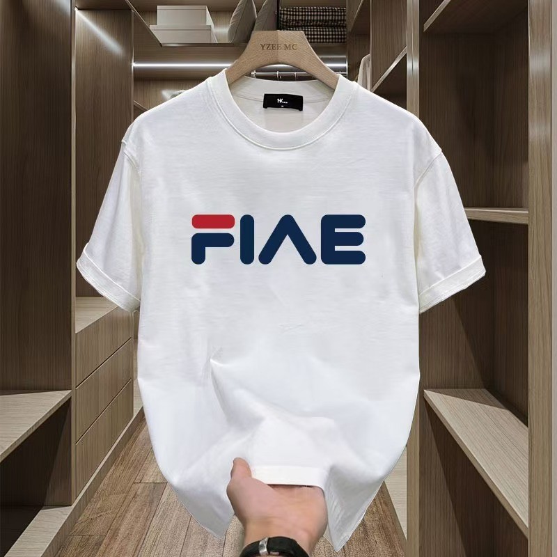 พิมพ์รอบคอผู้ชาย COD2025 เสื้อยืดผ้าฝ้ายแท้สีขาวผ้าฝ้ายครึ่งแขน Slim-Fit เสื้อยืดกรัม 240 อินเทรนด์ใ