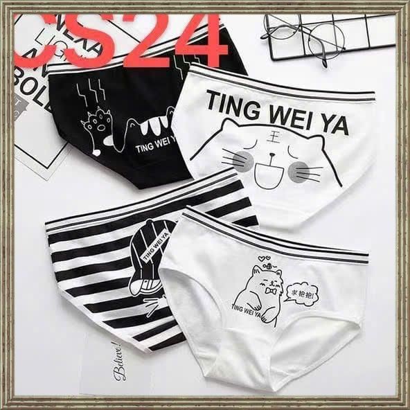 Cool Cat CS24 - Combo กางเกงลายดอกไม้เท่ๆ 5 ตัว ผ้าคอตตอน - ไซส์ ML