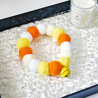 ปลอกคอแมว ปลอกคอสุนัข ขนปุยสีสันสดใส แบบลูกบอล มาการอง ยืดหยุ่น น่ารัก สำหรับสัตว์เลี้ยง
