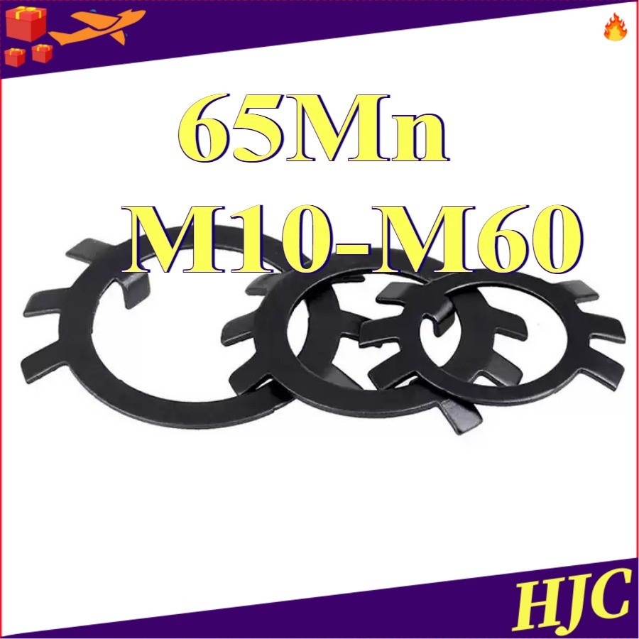 ปะเก็นตรวจสอบสีดําหยุดปะเก็นเหล็กสีดําหกกรงเล็บกษัตริย์ล็อคแผ่น M10-M60 <HJC-MB>