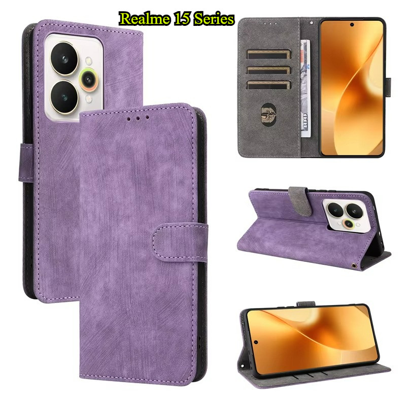 ปลอกสําหรับRealme 15 Pro Realme15T 5G 2025 เคสโทรศัพท์หนังกระเป๋าสตางค์แม่เหล็กสําหรับRealme15 Realme15Pro 15Tกันกระแทกปกหลัง