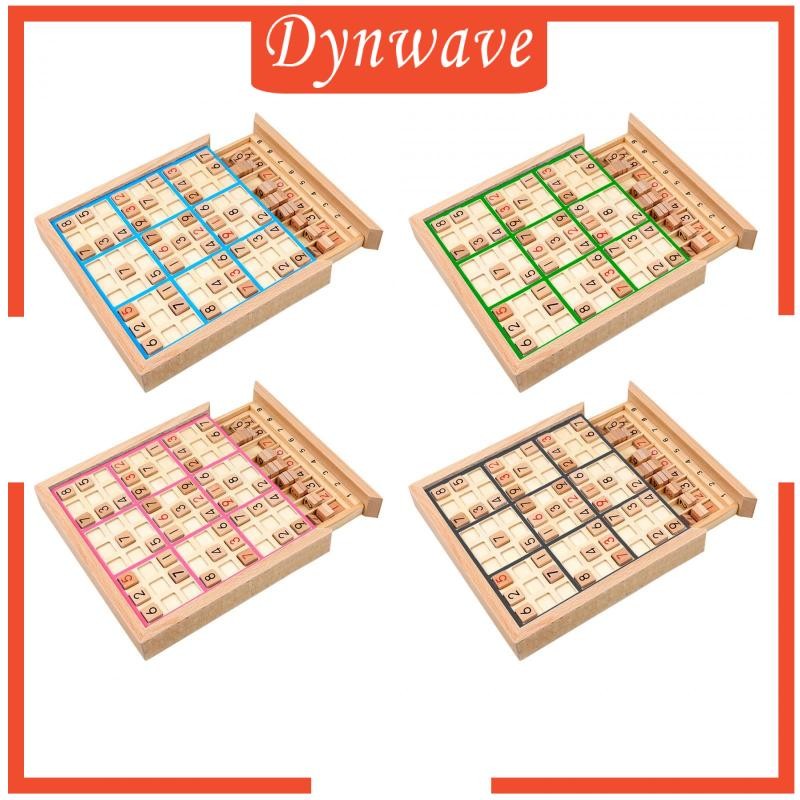 [Dynwave] ไม้ Sudoku กระดานของเล่นคณิตศาสตร์ปริศนา Montessori แบบพกพาการเรียนรู้ของเล่น Playset สําห