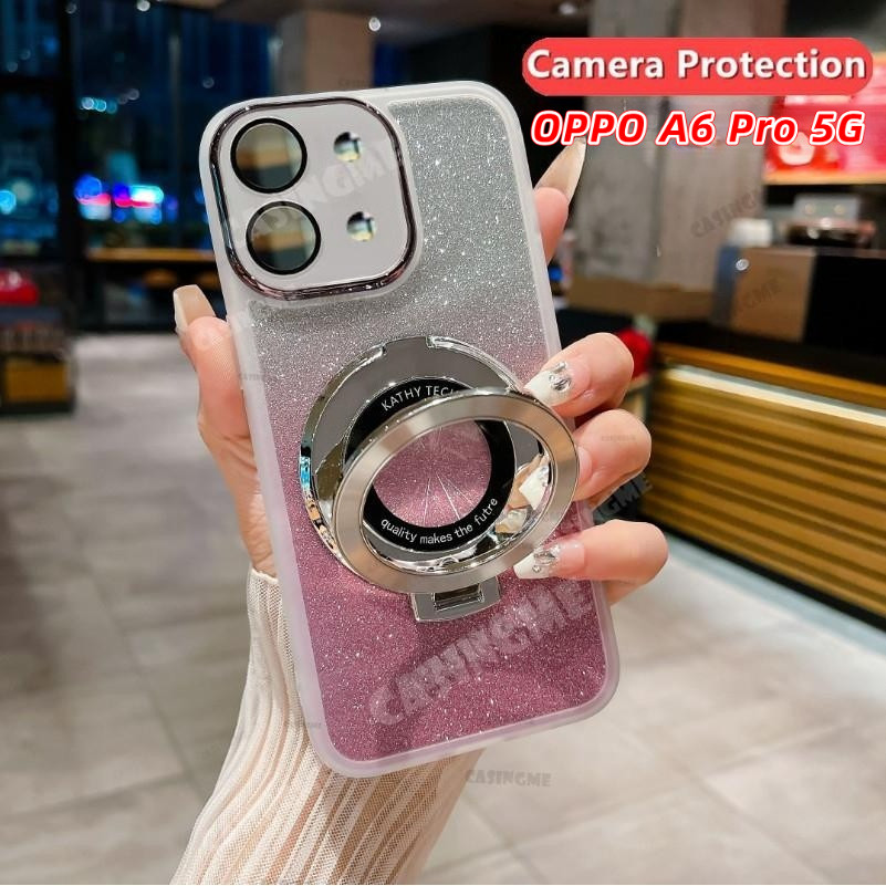 OPPO A6 Pro 5G 2025 Bling แม่เหล็กดูดวงเล็บปลอกอ่อนสําหรับ OPPOA6Pro OPPO A6 A6Pro A6 Pro A6i 4G 5G 2025 กล้อง Shcokproof เคสโทรศัพท์เลนส์ป้องกันนุ่มปกหลัง