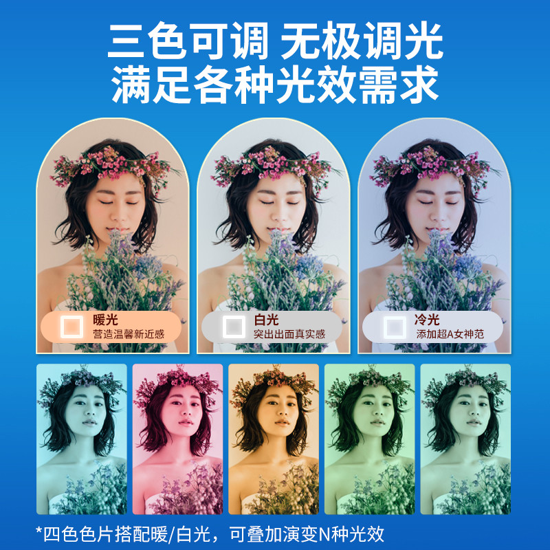 ไฟวงแหวนเซลฟี่แบบพกพาสําหรับ Youtube Live Streaming Studio Video LED หรี่แสงได้ไฟถ่ายภาพพร้อมสาย USB