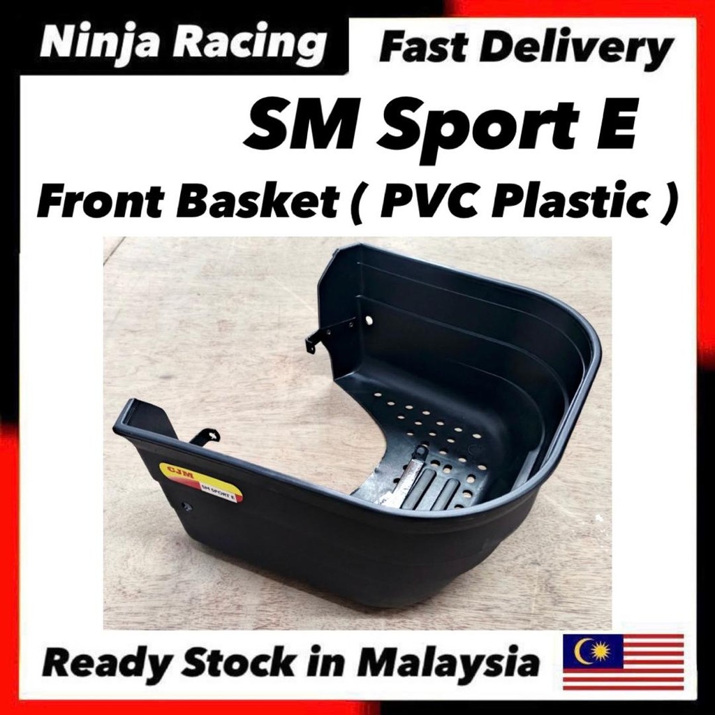 Benelli SM Sport E SMSport 110E E110 110-E E-110 ตะกร้าหน้า PVC พร้อมวงเล็บ พลาสติก Bakul Raga Depan
