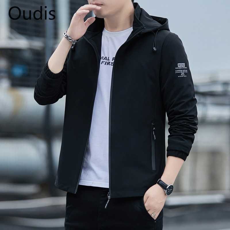 [คลังสินค้าพร้อม] เสื้อแจ็คเก็ตผู้ชายเสื้อแจ็คเก็ตกันลมคอตั้งสลิมฟิตแฟชั่นอเนกประสงค์เทรนด์ฤดูใบไม้ร่วงแจ็คเก็ต