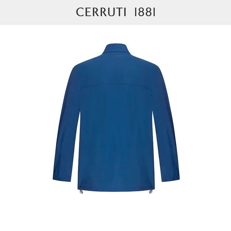 CERRUTI 1881 ผู้ชายธุรกิจลําลองผู้ชายมะเขือยาวแฟชั่นเสื้อแจ็คเก็ตเสื้อกันลม C4150EI131