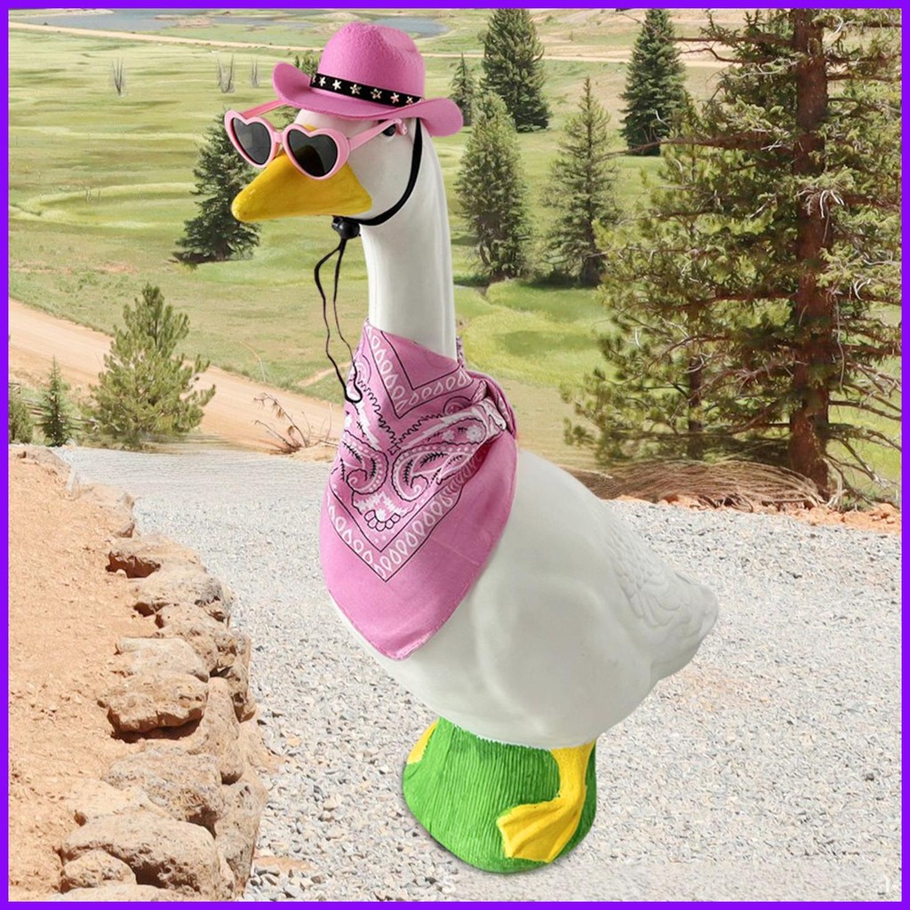 Gooses Sculpture Clothes Set Gooses รูปปั้นเสื้อผ้าชุดประติมากรรมสัตว์เล็กชุดรวมหมวกผ้าพันคอและ noat