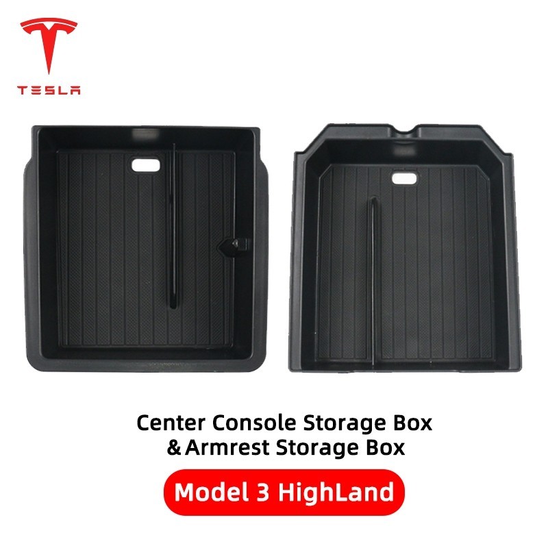 สําหรับ กล่องเก็บของที่วางแขนคอนโซล Tesla Model 3 Highland/ Model Y Juniper