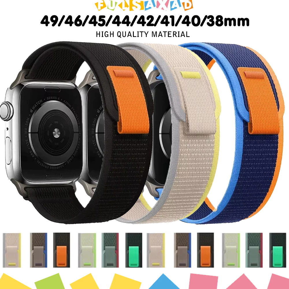สายลูปไนล่อนสำหรับ for Apple Watch Ultra 3 2 49มม 46 45มม 41 38 40 42 44มม Iwatch Series 11 10 9 8 7 6 SE 3 2 5 4 3
