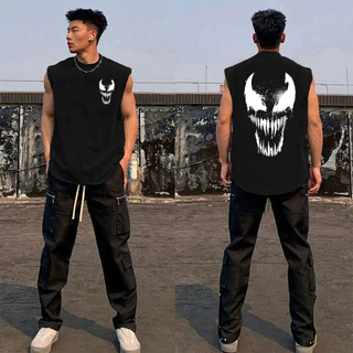 Sea.Tee เสื้อกีฬา เสื้อแขนกุด plus size ผ้าCotton 100% สบายและนุ่ม 'Venom' 3XL