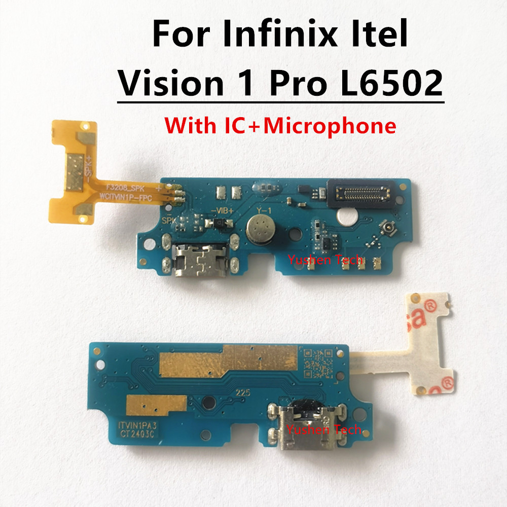 สําหรับ Itel Vision 1 Pro L6502 พอร์ตชาร์จ USB บอร์ดชาร์จเมนบอร์ด Flex cable tail พร้อม IC
