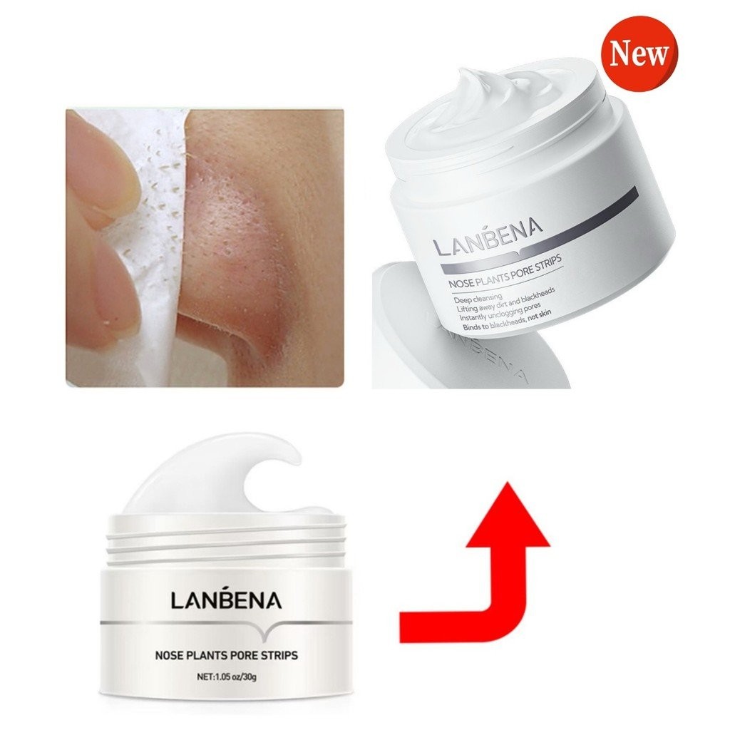 แผ่นกระดาษ 30g แผ่นแปะจมูก ลบสิวด้วยหน้ากากจมูก Clean Blackheads lanbena White lanbena Tear-off Type