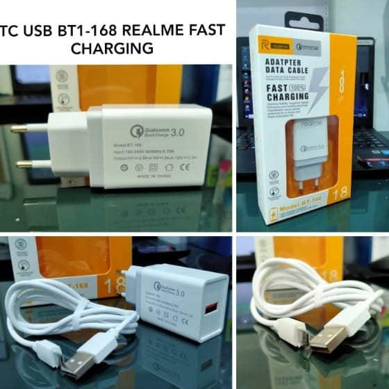 REALME 18W FAST CHARGING MICRO USB BT-168 เครื่องชาร์จชาร์จเร็ว Realme 100%