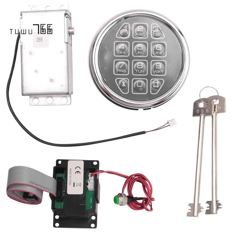 [tuwu766]Safe Lock Electronic Digital Safe Lock Replacement Solenoid W/ 2 Key