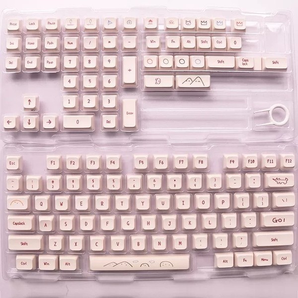 gmk keycap keycap ไทย Keycap XDA ความสูง PBT Cangjie Phonetic รัสเซียเกาหลีไทยครบชุด 129 คีย์ Multil