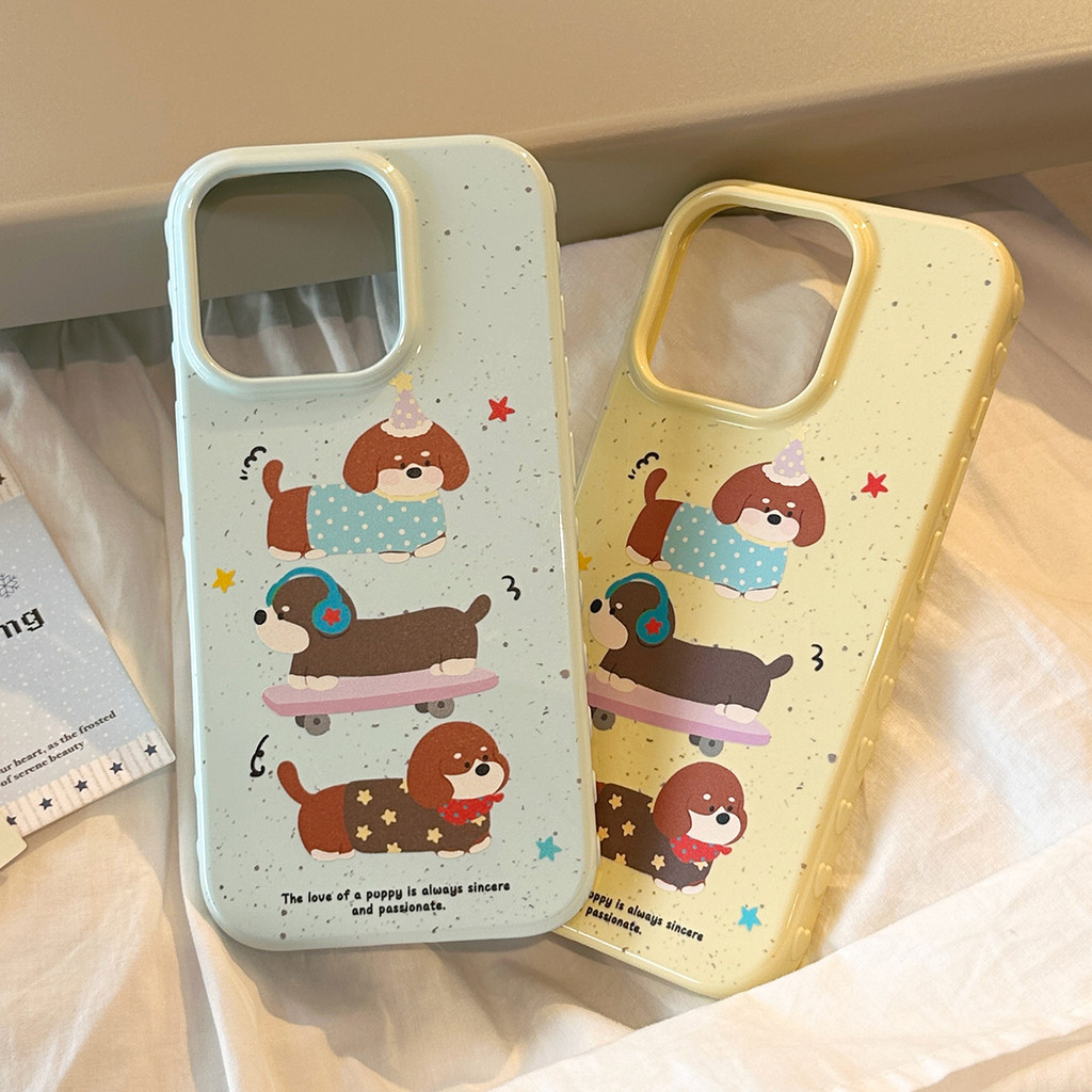 รวมทุกอย่างเคสโทรศัพท์ป้องกันดัชชุนสนุกสีน้ําเงินและสีเหลืองเหมาะสําหรับ ทีพียู สําหรับ ไอโฟน12 13 14 15 16 17มือโปร สูงสุด