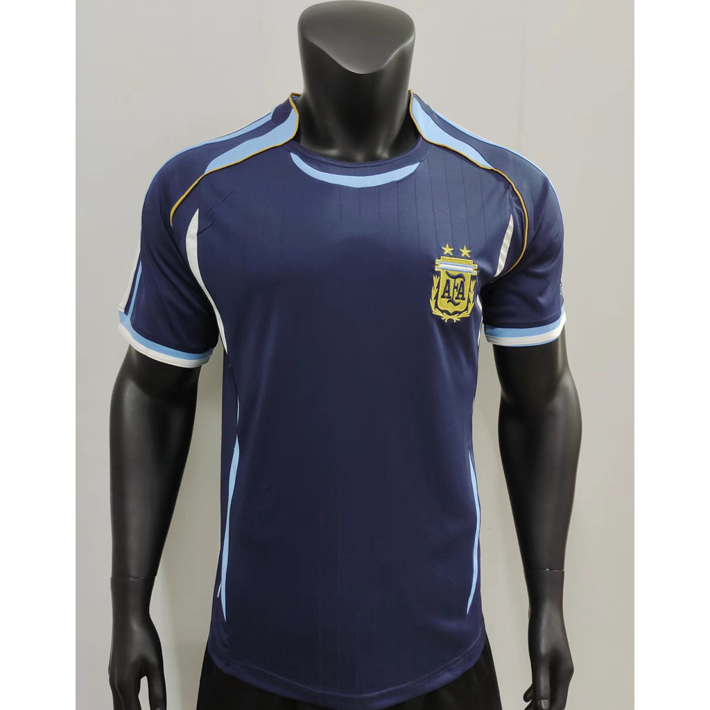 เสื้อ f1 เสื้อแมนยู 2006อาร์เจนตินาทีมเยือนวินเทจเสื้อแขนสั้นชุดฟุตบอลไทย football jersey shirt